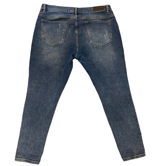 Arne womens Ankle Skinny Jeans Denim Stretch Mid Rise Pockets Pockets Blue 34 - Picture 2 of 8